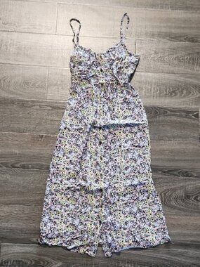 🌹 Linen Blend Floral Midi Dress 🌹